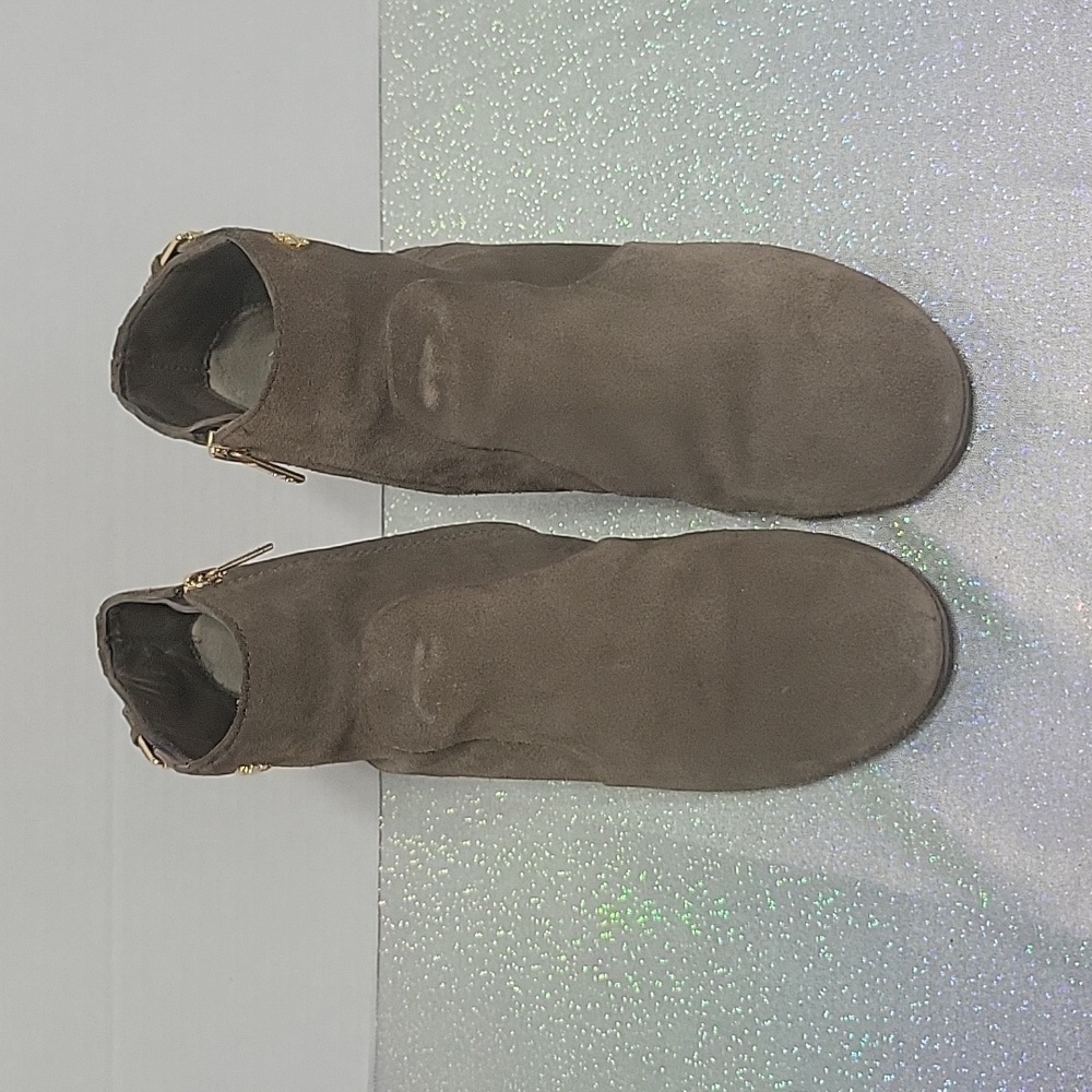 Tory Burch Brown Suede 'Milan' Booties Wedge Heel Boots SZ: 8.5 - Picture 2 of 12